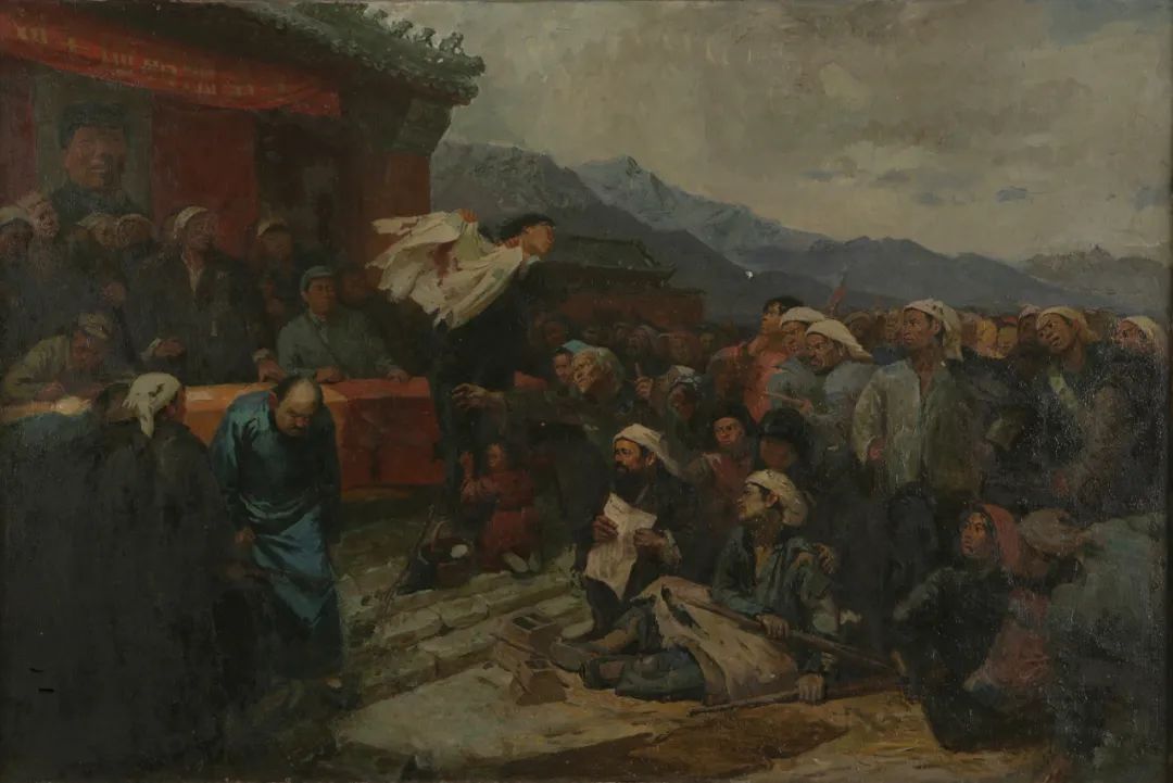 血衣 油画稿  王式廓  布面油彩 100×150cm  1972—1973年  中国美术馆藏