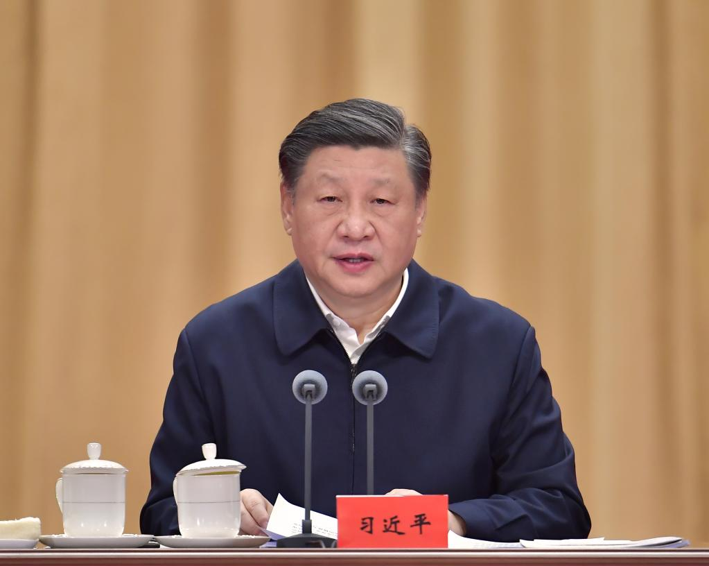 Chinese President Xi Jinping, also general secretary of the Communist Party of China (CPC) Central Committee and chairman of the Central Military Commission, addresses the opening of a study session at the Party School of the CPC Central Committee (National Academy of Governance) on Feb. 7, 2023. (Xinhua/Li Tao)