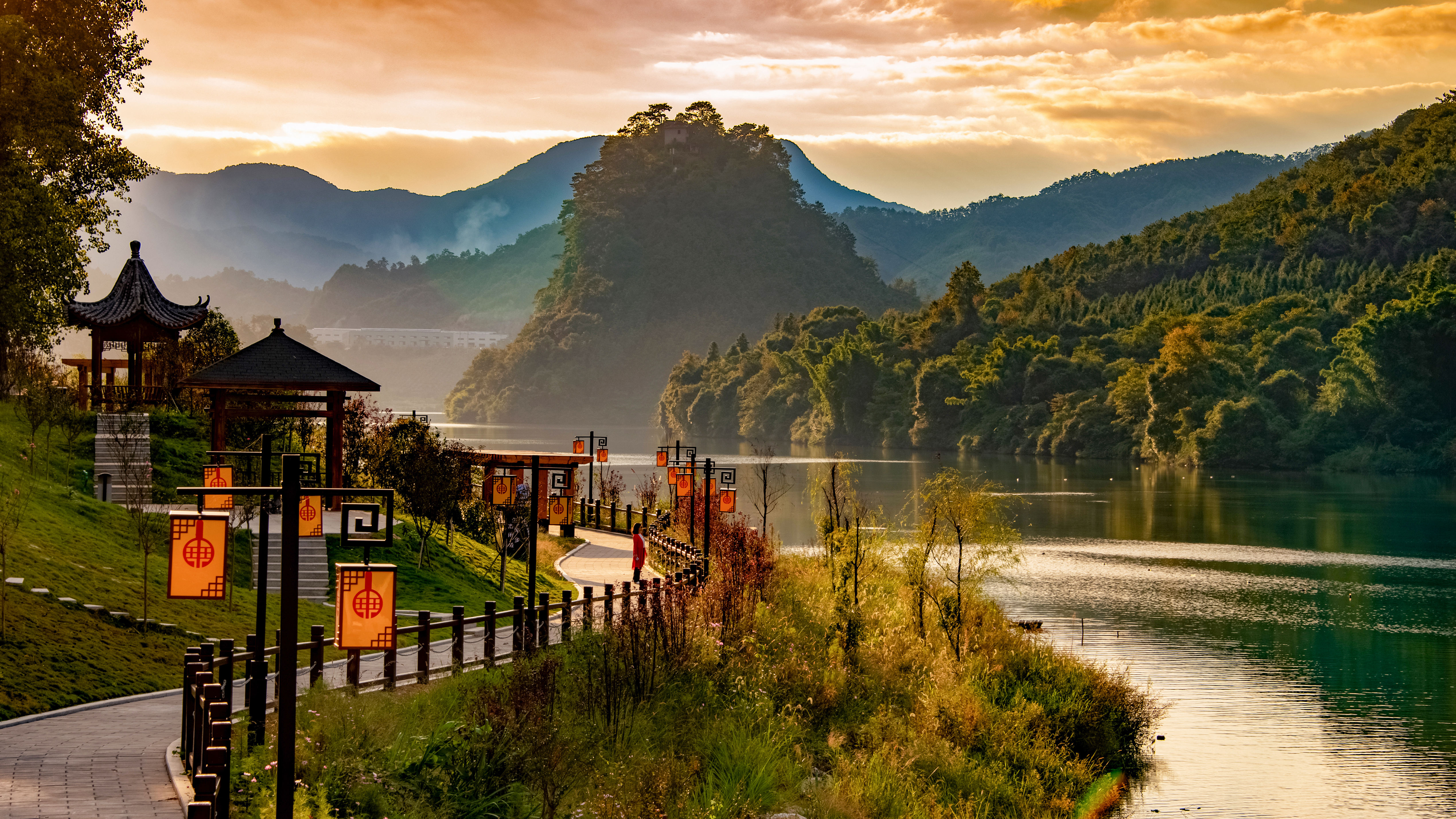 常口村常青旅游景区一角