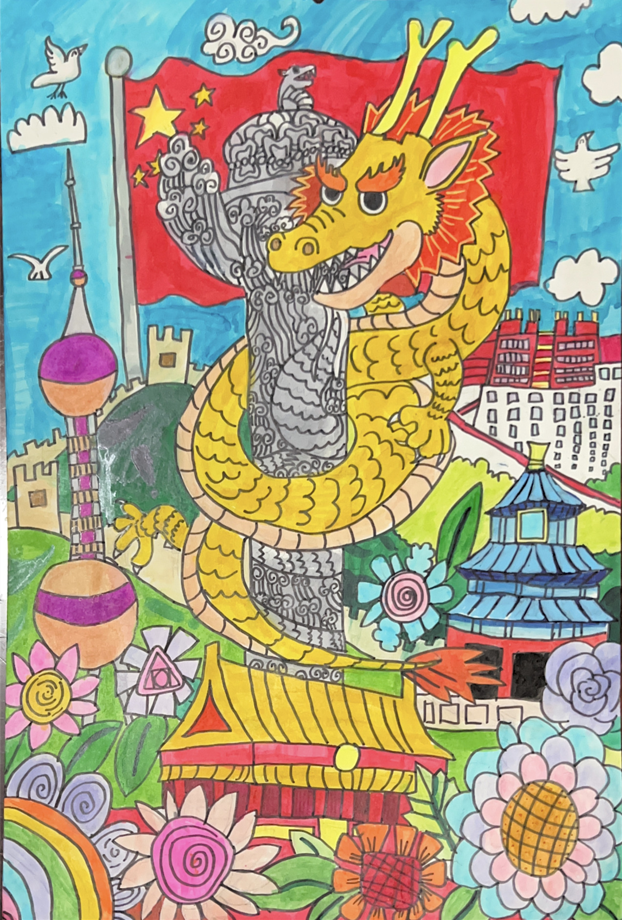 2023“大美中国”全国青少年绘画活动获奖作品展示（部分）_央博_