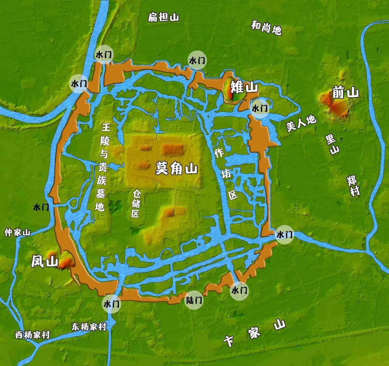 良渚古城分布