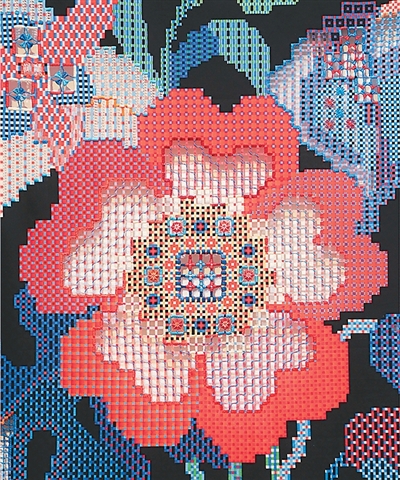 作品《喜上开花》局部细节