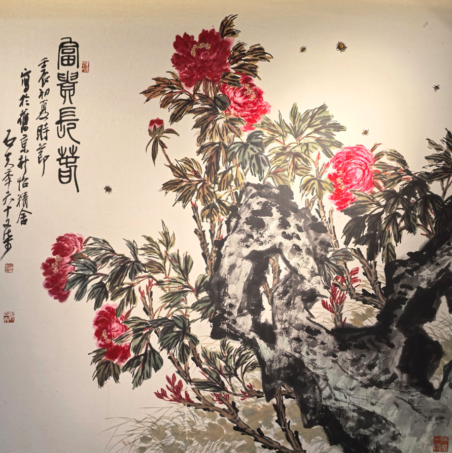 郭石夫《富贵长春》 150cm&times;150cm