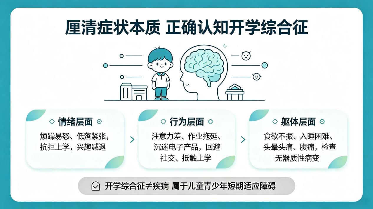 正确认知开学综合征提示（图片由AI生成）