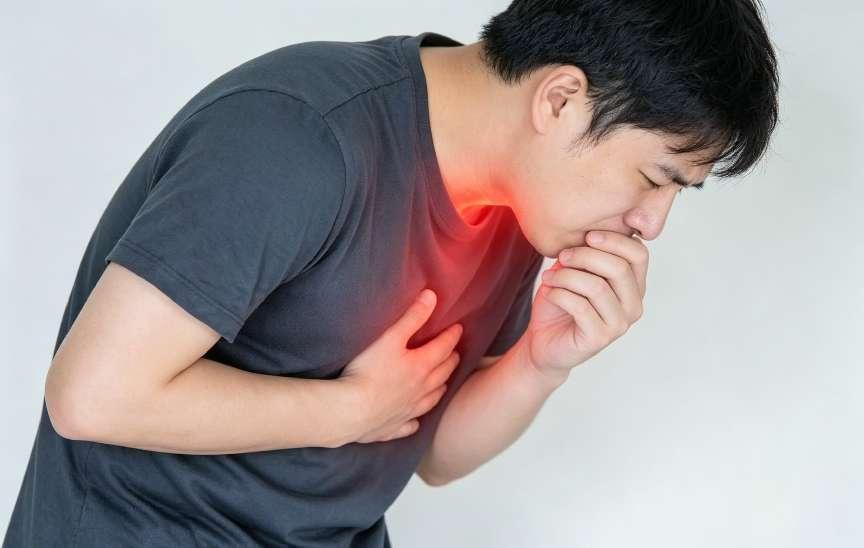 咳嗽胸闷症状（图片由AI生成）