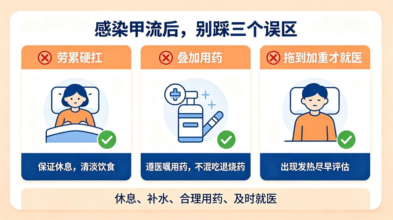 感染甲流后护理要点（图片由AI生成）